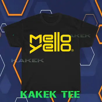 Nové Užite si Mello Žlté Logo pánske Čierne Tričko USA Veľkosť S na 5XL dlhé rukávy