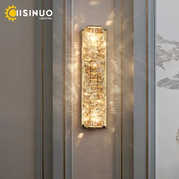 Moderné Nástenné Svietidlo Interiérové Osvetlenie v Zlatom prevedení Wall Mount Zariadenie Nočné Svetlo Crystal Sconces pre Obývacia Izba, Spálňa Decro