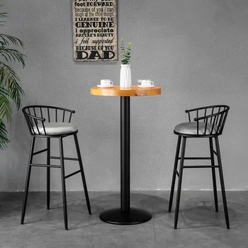 Vysoká stolička kovaného železa bar stoličky retro stôl a stoličky zmes bar stoličky svetlo luxusné operadla priemyselné štýl barové