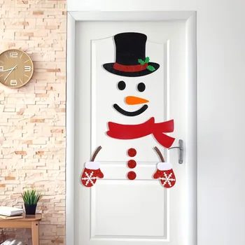 Lesk na Stenu-Nálepky Tvorivé Santa Claus DIY Veselé Vianočné Ozdoby Snehuliak Šťastný Nový Rok Dvere Home Decor