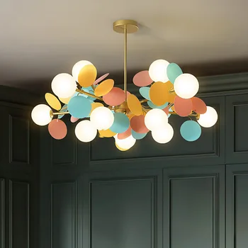 Nordic Farebné LED Stropný Luster G9 pre Obývacej Izbe, Detskej Spálne prívesok Lampy Domova vnútorné osvetlenie lusters Zariadenie