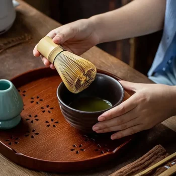 Japonský Obrad Metla Matcha Čaj Nástroj Chasen DIY Príslušenstva Kuchyne Prášku Zelený 80/100 Teaware Fringe Kefa Bambusu
